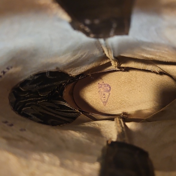 Vintage Diamond J Leather Mens Western Cowboy Boots Sz. 8 EE Wide - Picture 12 of 16